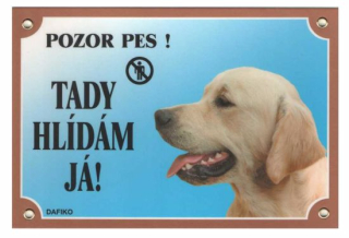 Cedule na vrata Zlatý retriever