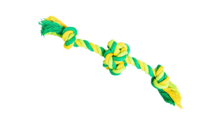 Míč se 2 rameny bavlněný 22 cm / 80 g limetková, zelená