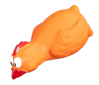 Hračka - Kuře přírodní guma 15 cm