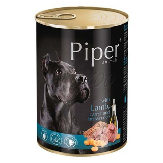 PIPER s jehněčím, mrkví a rýží, konzerva pro psy 400g