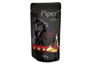 PIPER s hovězími játry a bramborami, kapsička pro psy 150 g