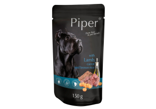 PIPER s jehněčím, mrkví a rýží, kapsička pro psy 150 g