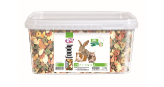 Krmivo pro hlodavce - Exotik mix kompl.  kyblík 1,4 kg