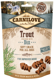 Snack Trout & Dill - Carnilove Dog Semi Moist 200g