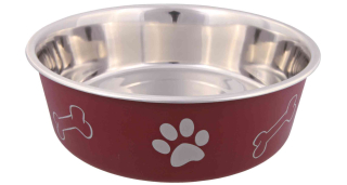 Miska nerezová - plastový povrch 12 cm (0,3l)