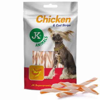 Sušené kuřecí maso s treskou - masový pamlsek 80 g