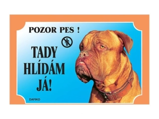 Cedule na vrata Bordeauxská doga