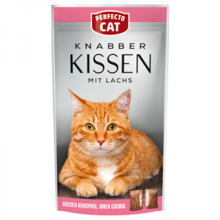 Plněné polštářky - Perfecto Cat s lososem 50g