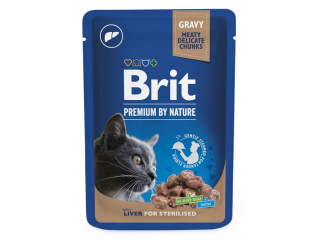 Brit Premium Cat Pouches Liver for Sterilized 100 g