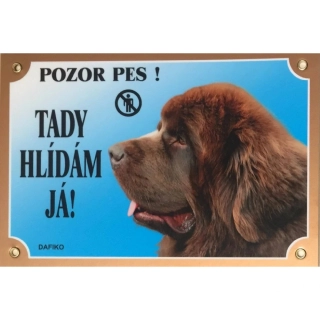 Cedule na vrata Novofundlanský pes černý