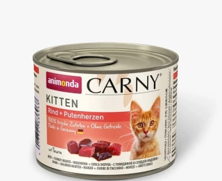 ANIMONDA konzerva CARNY Kitten - hovězí + krůta 200g