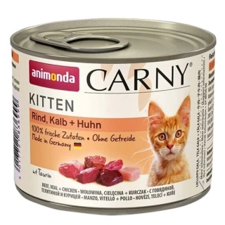 ANIMONDA konzerva CARNY Kitten - telecí + kuřecí + krůta 200g