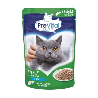 PreVital kočka sterile játra v omáčce, kapsa 100 g
