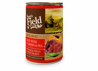Sam's Field True Beef Meat with Pumpkin & Pea, superprémiová konzerva, 400 g