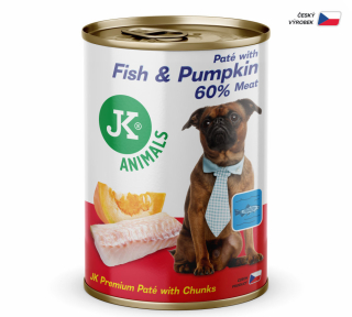 Fish & Pumpkin, Premium Paté with Chunks, prémiová masová konzerva pro psy 400g