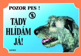 Cedule na vrata Irský vlkodav