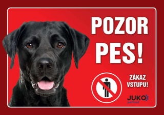 Cedule na vrata Labrador černý