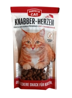 Perfecto Cat Feine Knabber-Snack s Alpským šťavnatým Hovězím - Anti-Hairball 50g 