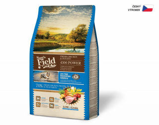 Sam's Field Low Grain 4300 Power Chicken & Potato, superprémiové granule pro dospělé psy s vysokými nároky na výdej energie, 2,5 kg