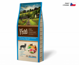 Sam's Field Gluten Free Beef & Veal Junior Large, superprémiové granule pro štěňata a mladé psy velkých a obřích plemen, 13 kg 