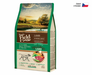 Sam's Field Low Grain Junior Large Lamb - Free Range, superprémiové granule pro štěňata a mladé psy velkých plemen s jehněčím z volného chovu, 2,5 kg