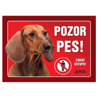 Cedule na vrata Jezevčík hladkosrst. hnědý