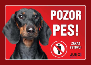 Cedule na vrata Jezevčík hladkosrstý černý