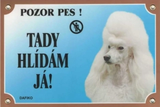 Cedule na vrata Pudl světlý