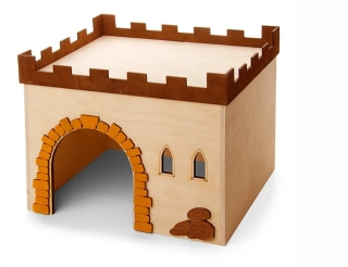 Dřevěný domek Hrad pro králíky, 29×24×22 cm