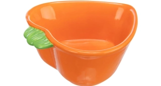 Miska keramická MRKEV (morče,králík) oranžová