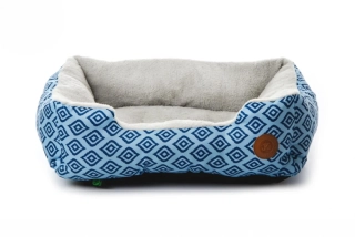 Pelíšek Blue, 61 cm, modrý - karo