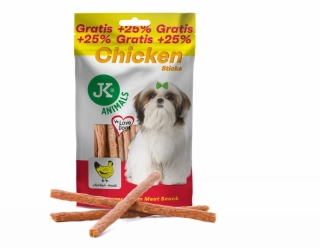 Kuřecí tyčinky, masový pamlsek, +25 % Gratis, 100 g