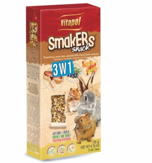 Vitapol - 3 klasy, hlodavec, králík, mix: oříšek, lesní ovoce, popcorn