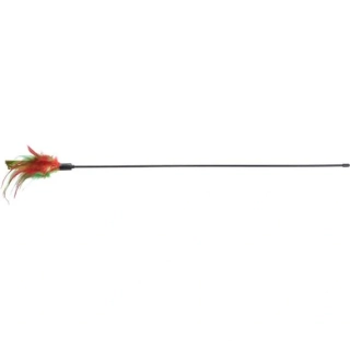 Hračka prut s peříčky, 50 cm