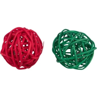 Hračka - set 2 kuliček pro hlodavce, s rolničkami, 4 cm