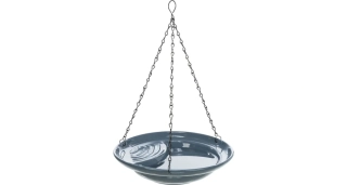 Venkovní závěsná keramická lázeň pro ptactvo, 550ml / 26 cm, modrá
