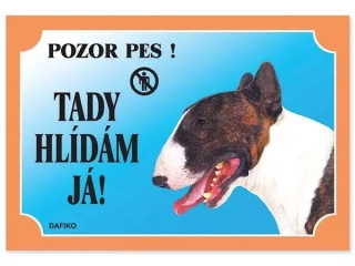 Cedule na vrata Bullterier