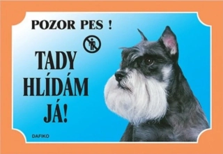 Cedule na vrata Knírač pepř a sůl