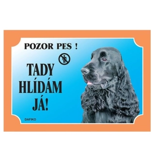 Cedule na vrata Anglický kokr černý