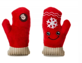Plyšová hračka - rukavice X-Mas, 16 cm
