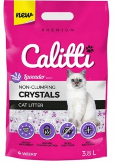 Stelivo CALITTI Crystals Lavender 3,8 l pro kočky POLSKÝ PRODUKT