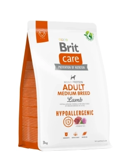 Brit Care Hypoallergenic Adult Medium Breed Lamb 3kg