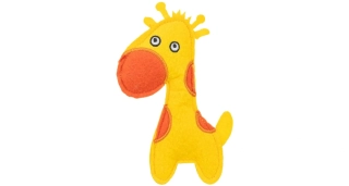 Hračka pro kočky s catnipem - Filcová žirafa 15 cm, žlutá/oranžová