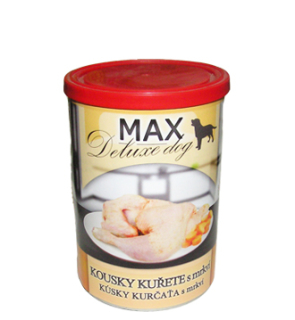 MAX deluxe kousky kuřete s mrkví 400g