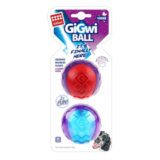 Míček GiGwi Ball  M, 2ks/ karta, pískající