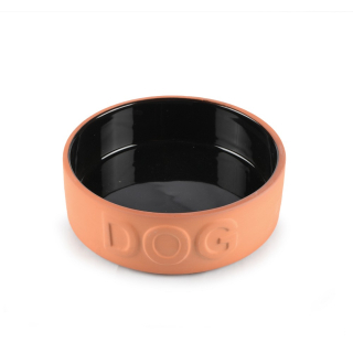 Miska hliněná DOG, vnitřní černá glazura 14,5cm