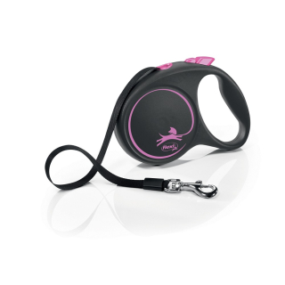 Flexi Black Design L pásek 5m/50kg růžová
