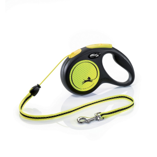 Flexi New Neon M lanko 5m/20kg žlutá