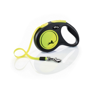 Flexi New Neon M pásek 5m/25kg žlutá