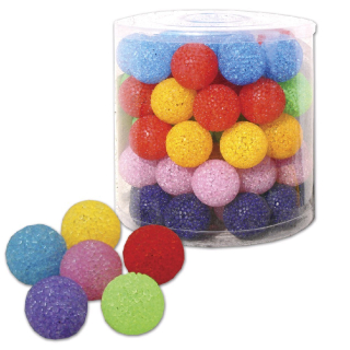 Míček glitter s rolničkou 4cm ( 1ks )